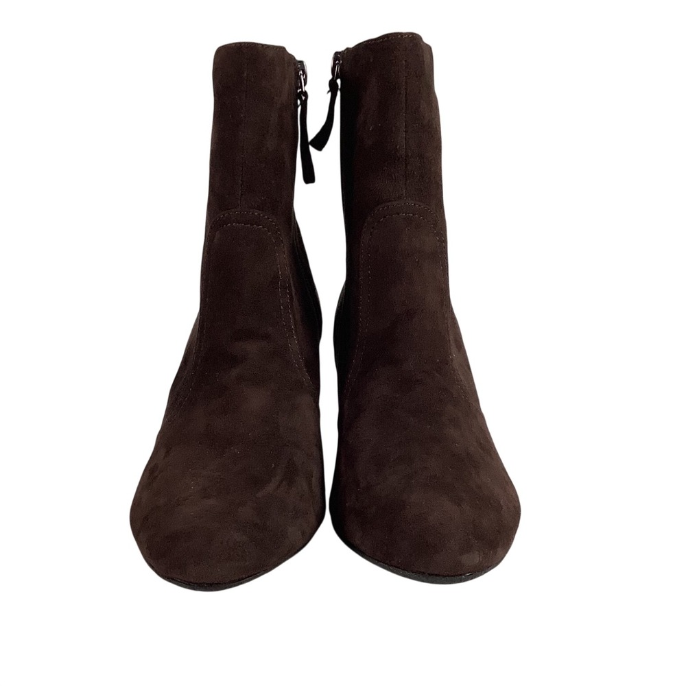 Sam Edelman Maddie Brown Suede Ankle Boots Kitten Heel Womens 7.5 M A3523L1200 - Picture 2 of 8